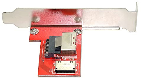 NFHK Adaptateur PCI-Express 4.0 Mini SAS SFF-8087 vers Oculink SFF-8611 SFF-8612 PCBA femelle avec support