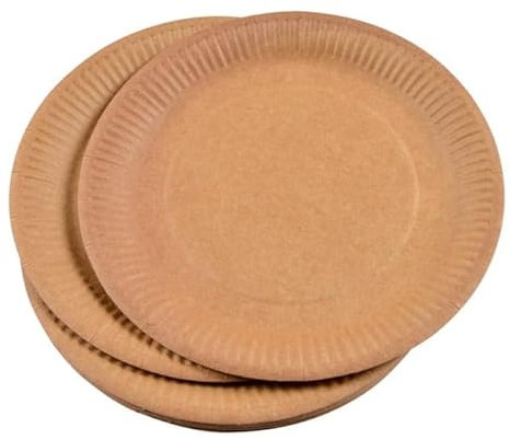 Lot de 20 Assiettes en Carton Vitamine 23cm Kraft