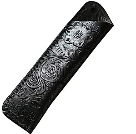 DONGKER Leather Pen Case,Vintage Fountain Pen Sleeve Holder for Two Ballpoint Fountain Rollerball Pens Pencils