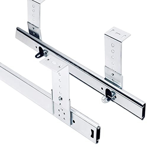 Guide Scorrevoli Per Cassetti Pesanti 300mm 350mm 400mm, 1 Paio Guide Per Vassoio Porta-tastiera, Guide Scorrevoli Per Ripiani Estraibili, Regolazione In Altezza ( Color : Silver , Size : 400mm(16 inc