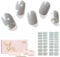 NAILOG Semi Cured Gel Nail Strips, 34 pcs Salon-Quality Gel Nail Stickers, Long Lasting Nail Wraps for Women with Soft Gel Finish, Shimmery Stars