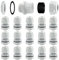 15 Pack Cable Glands M12, Hanibos IP68 Waterproof Cable Glands Nylon Compression Glands Connectors with Locknut and Washer Suitable for 3-6.5mm Cables White