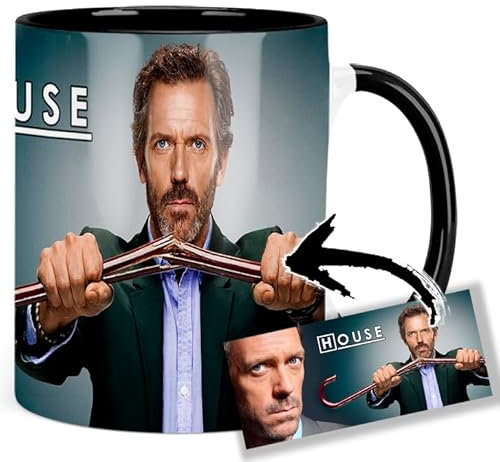 House M. D. Hugh Laurie B Tasse Innen & Henkel Schwarz Keramikbecher Mug