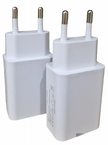 2 Pack Chargeur USB 5V 1A Adaptateur Chargeur Secteur de Prise Compatible with iPhone, Smartwatch, Écouteurs, Console de Jeux, TV Box, Tablets, Caméra, Lecteur ebook etc