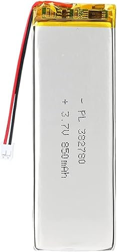 Batterie Lipo Rechargeable 3.7V 850mAh 382780. Batterie Lithium-ION Polymère avec Connecteur JST