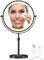 OMIRO 1X/10X Vergrößerungs Make-up Spiegel, 21 cm Doppelseitiger Schwenkbarer Kosmetikspiegel mit Höhenverstellbarem Ständer (Schwarz)