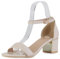 VAN HILL Damen Klassische Sandaletten Blockabsatz Basic Klassisch Schuhe 214217 Beige Klassisch 37