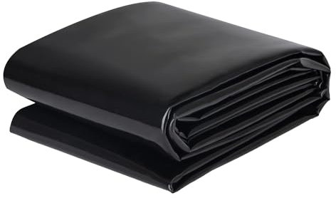 Bcojnlue Jardín Revestimiento De Estanque Negro HDPE Pond Liner 2.5x5m 3.5x7m 4.5x9m Flexible Resistencia A Pinchazos Lona Estanque para Exterior Estanques Koi Piscinas Lámina(Tamaño:10x12m/33x39ft)