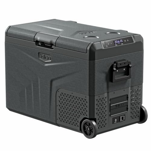 Yolco TCX60 Kompressor Kühlbox 50-60L - Dual Zone 12/24V & 100-240V | Auto Kühschrank mit Bluetooth - ideal für Camping Wohnmobil LKW und Boot
