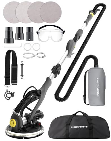 Drywall Sander Powerful Drywall Sander 820W Vacuum Attachment 600-1900RPM ETL Certified Electric Popcorn Ceiling Removal Tool with