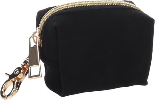 Flamingo Kotbeutelspender Mirko Schwarz - 8x5x5cm - Mit 1 Rolle - Mit Reißverschluss und Karabinerhaken