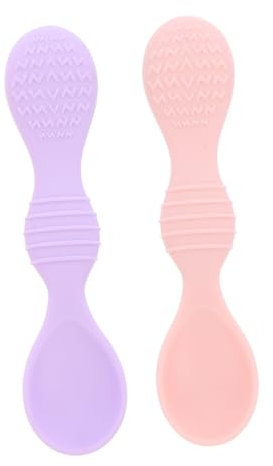 GARVALON 2 Stück Silikon-babylöffel Fütterungstrainingslöffel Babynahrungslöffel Mit Hoher Verschleiß Und Bruchfestigkeit