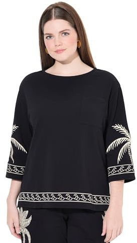 Ulla Popken Damen Palms Sweatshirt Palms Sweatshirt