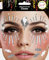 Gesichtstattoo - Glitzer Aufkleber Klebetattoos Temporäres Glitter Face Tattoo Motto Party Karneval Halloween (Clown Silber Weiß)