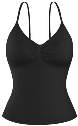 JN JANPRINT Longline Sports Bras for Women Running Top Padded Open Back Seamless Workout Gym Yoga Crop Top Carbon Black