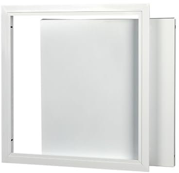 HARELA Trampilla Pladur Puerta de Acceso para Inspección de Techo con Marco de Aluminio, Trampilla de Inspección de Pared de Diseño Oculto,Sellado más Fuerte(30 * 30cm/11.8 * 11.8in)
