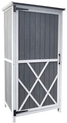 Home Deluxe Gartenschrank YANA – Größe L | Wetterfester Holzschrank für Garten & Terrasse