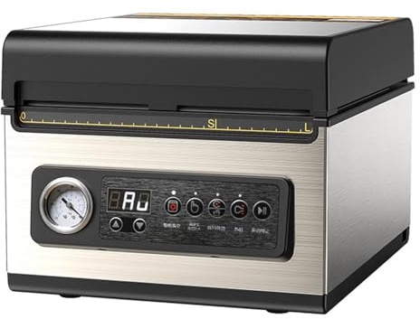 Vituord 10 Inch Vacuum Sealer Machine, Commercial Deep Chamber Food Packaging Machine -99KPA, with Vacuum Gauge, External Vacuum Tube, for Fresh Meats, Soups, Sauces and Marinades