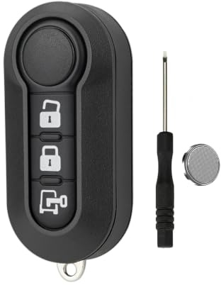 For Fiat 500 Ducato Iveco Daily Citroen Relay Vauxhall Combo Key Fob Case | with Battery CR2032 3 Button For Peugeot Boxer Key Shell Replacement,Key Fob Cover For Fiat Punto Panda Doblo Citroen Nemo