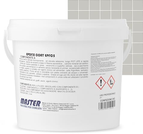 Résine époxy pour sols intérieurs et extérieurs | Peinture pour carrelage et carreaux salle de bain et cuisine, ciment et garage | Jusqu'à 12 m² par couche