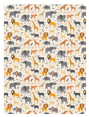 Lion Elephant A Babybettlaken für Jungen und Mädchen, weiches Kleinkind, Standard-Matratze, Spannbetttuch, 71,1 x 132,1 cm