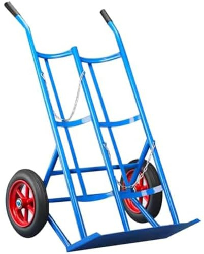 Chalumeau cylindrique en acier pour le stockage et le transport de réservoirs d'oxygène et d'acétylène, diable avec pneus gonflables de 35,6 cm, supporte 250 kg