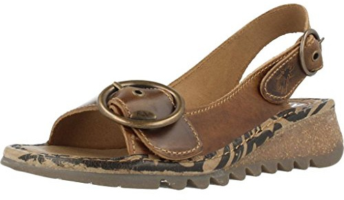 Fly London Tram723fly, Damen Slingback Sandalen, Braun (Camel), 37 EU