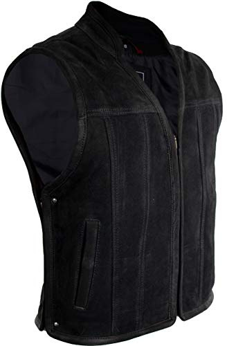 MDM Chaleco de motorista de piel de búfalo (2XL)