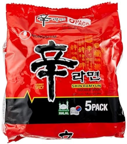 Nongshim Shin Ramyun Noodle Soup - Pack Of 5 Pcs (5 x 120 gm)