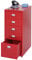 Mendler Rollcontainer Boston T851, Schubladenschrank Stahlschrank, 69x28x41cm 5 Schubladen - rot