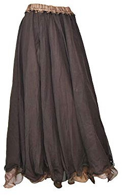 Bauchtanz orientalischer Tanz. Rock mit viel Flug, zweilagig reversibel. eine glänzende Schicht und der andere Kamerad. Auf Einer Seite öffnen 95 cm Länge, Schleier inklusive Geschenk. B07PF4HDVF