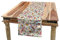 ABAKUHAUS Mexikaner Tischläufer, Bunte Natur Ethnische, Esszimmer Küche Rechteckiger Dekorativer Tischläufer, 40 x 225 cm, Weiß Gelb