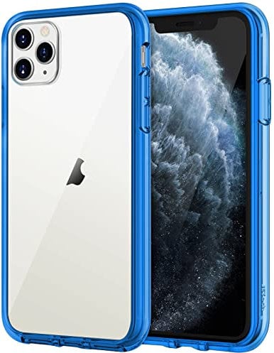 JETech Case for iPhone 11 Pro Max (2019), 6.5-Inch, Shockproof Transparent Bumper Cover, Anti-Scratch Clear Back (Blue)