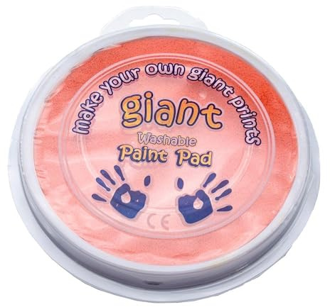 Baker Ross EV942 Orange Paint Pad - Pack of 1, Jumbo Stamps for Toddlers and Kids Finger Art and Creative Crafts Activities