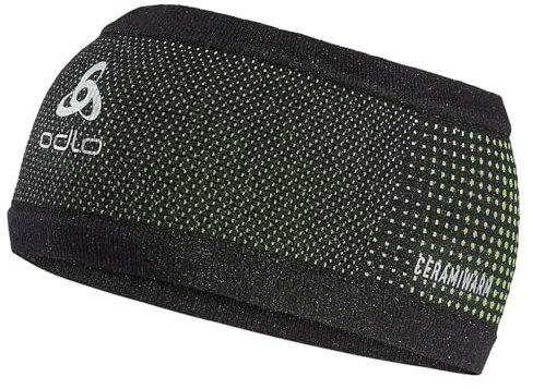 Odlo Unisex Stirnband VELOCITY CERAMIWARM, black - safety yellow, -