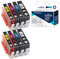 LCL Kompatibel Tintenpatrone 655 655XL (2Schwarz 2Cyan 2Magenta 2Gelb) Ersatz für HP Deskjet Ink Advantage 3525 4615 4625 5525 6520 6525