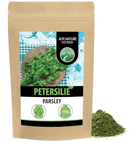 Alpi Nature Persil Séché 250g, Feuilles de Persil Séchées et Frottées, Épice pour la Cuisine