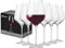Krosno Classic Red Wine Glasses Set of 6 pieces, 16.6 oz, Avant-Garde Collection, Crystal Glass Thin Rim Long Stem Unique Elegant Premium, Dishwasher Safe, Made in Europe