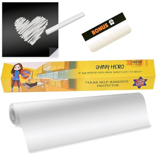 Oil Proof Wall Stickers for Kitchen – Shiny Hero Waterproof Transparent Plastic Foil Heat Resistant Self-Adhesive Removable Clear Vinyl Film Protector Contact Paper Backsplash Peel and Stick Wallpaper