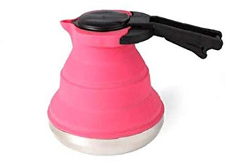 1pc Portátil Plegable De Silicona Tetera, Acampar Aire Libre Viajes Caldera Plegable, 1.5l