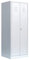 Lüllmann Spind für 1 Person komplett montiert Garderobenschrank Kleiderspind Spindschrank 1800 x 800 x 500 mm grau 2 Abteile 515420