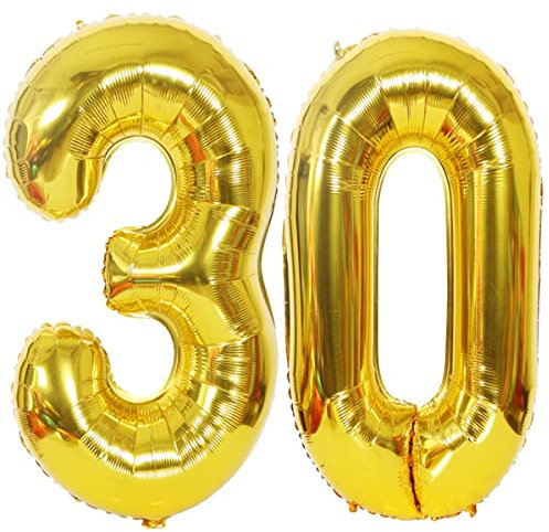 Helium Luftballons 30 gold Geburtstagsdeko 40 30 Geburtstag Party Deko Supplies,ballon 30 geburtstag,30 luftballon gold,folienballon 30 geburtstag mann frau ballon 30 geburtstag deko gold(30)