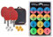Joola Unisex – Erwachsene Tisch Tennis-Set-54825 Tennis-Set, mehrfarbik, One Size & 42150 Tischtennis Ballset Colorato mit 12 Bunten Bällen Tischtennisbälle