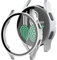 Miimall Kompatibel mit Samsung Galaxy Watch 4 40 44mm Hülle mit Glas Displayschutz, Ultradünne PC Schutzhülle Vollschutz Kratzfest Schutz Hülle für Galaxy Watch 4 44mm - Silber