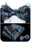 Barry.Wang Herren Paisley Seide Vorgebundene Fliege Set Einstecktuch und Manschettenknöpfe für Hochzeiten und formelle Veranstaltungen, Blau / Gelb, Einheitsgröße
