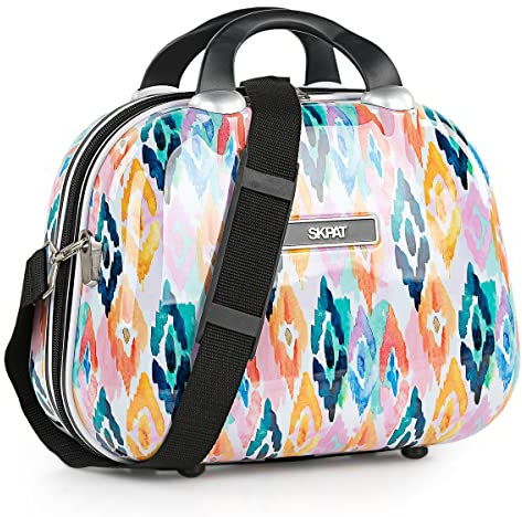 SKPAT - Kosmetikkoffer Hartschale Groß, Beautycase Damen, Trolley & Handgepäck Koffer: Beauty Case Hartschale, Kosmetik Koffer, Kosmetiktasche Groß - Ideal für Reisen!, Multicolor