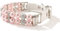 Collier pour Animal Domestique avec Perle,Collier Tendance en Cuir Synthétique avec Strass et Strass,Collier Réglable en Cuir PU,Collier de Perles pour Animaux de Compagnie Chiot 1.5X33CM (M Rose)