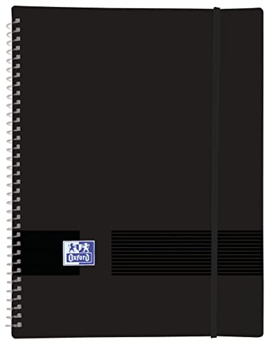Oxford Live & Go Hüllenmappe aus Kunststoff, A4, 30 transparente Hüllen, Schwarz