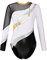 Choomomo Gymnastikanzug Kinder Mädchen Langarm Klassisch Turnanzug Ballettröckchen Trikotanzug Tanz Gymnastik Training Dancewear für Mädchen Weiß 146-152