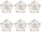 FINGERINSPIRE 6 Stück 30 mm Blumen Legierungs Strass Ösenknöpfe Silberfarbene Knöpfe Zum Annähen Mit 1 Löchern Vintage Herzform Blütenblätter Blume Metallknöpfe Kristall Dekorative Bastelknöpfe